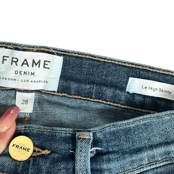Frame Denim Blue Revere Le High Skinny Jeans - Picture 6 of 6